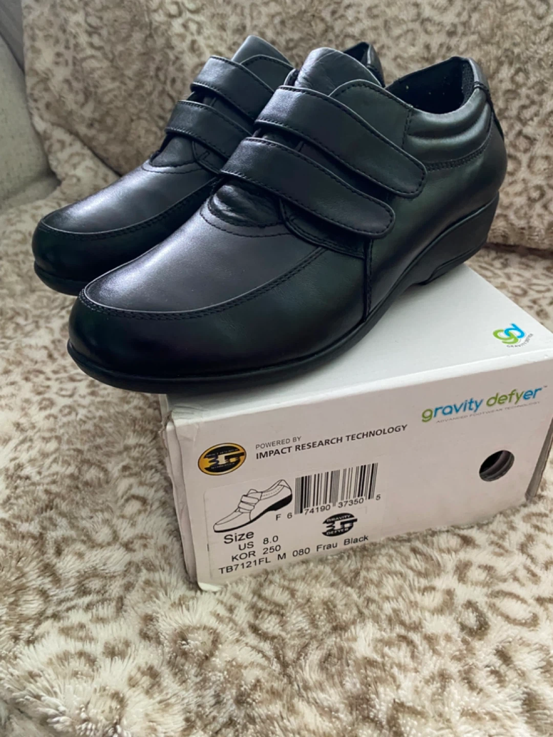 Gravity Defyer Women's Black Leather Shoes Size 8 - photo 2