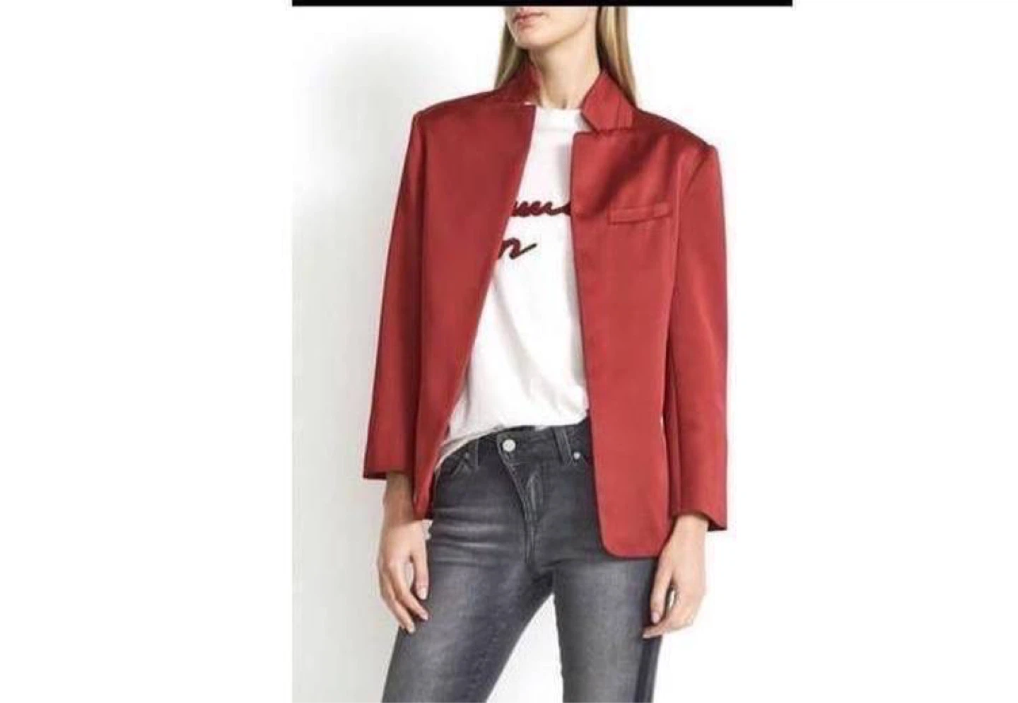 Hunkydory Red Satin Blazer – Size M - photo 5