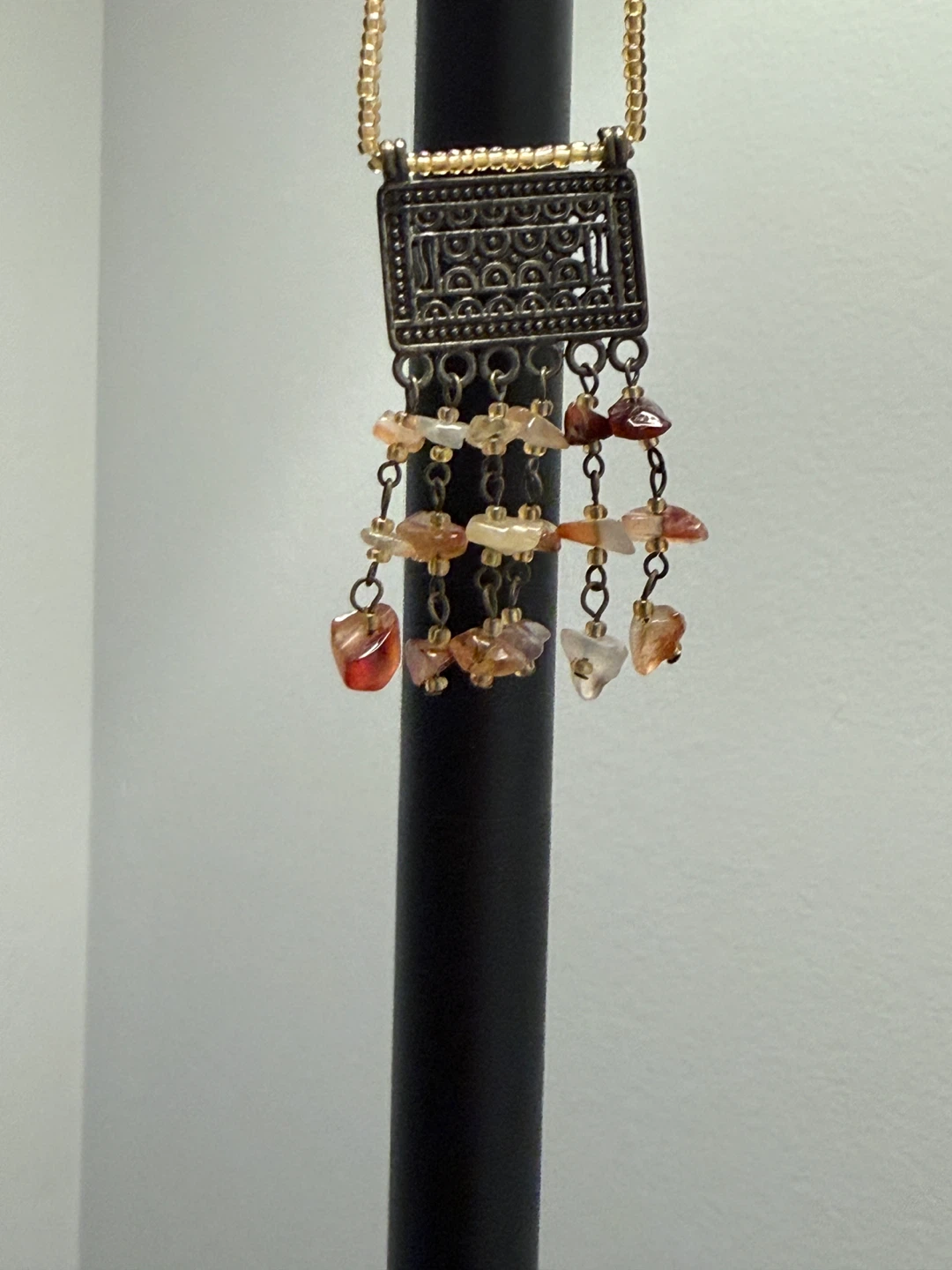 Beaded Necklace with Pendant