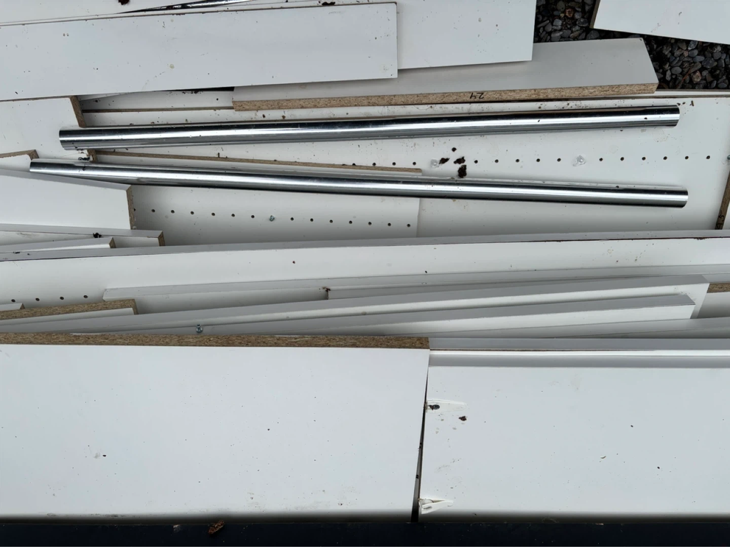 White Shelving Pieces and Metal Rods - photo 2