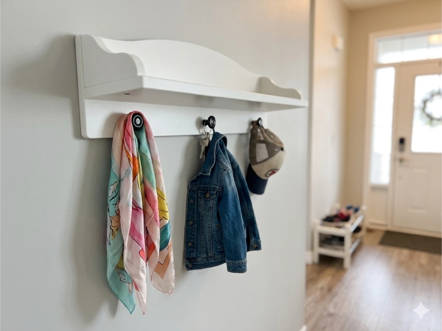 Two Brand New IKEA SOLGUL Shelf with Hooks - photo 4