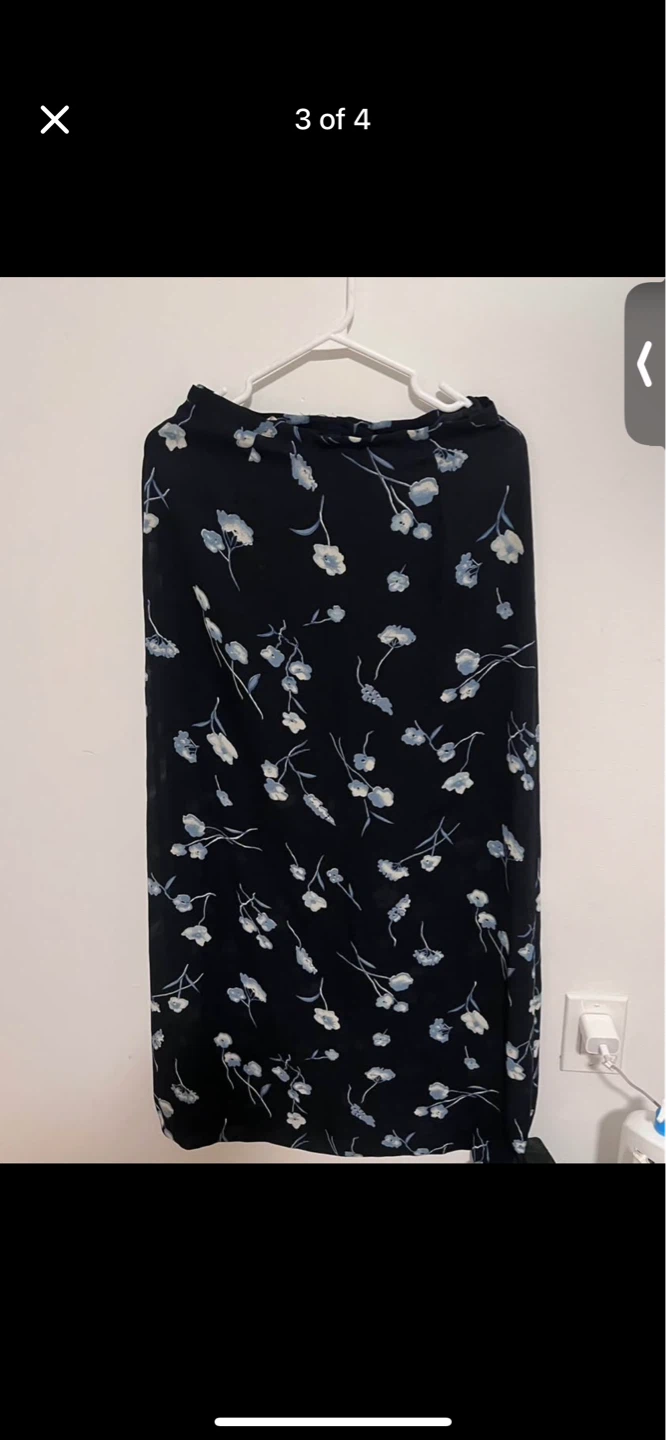 Mario Serrani Black Floral Maxi Skirt - photo 4