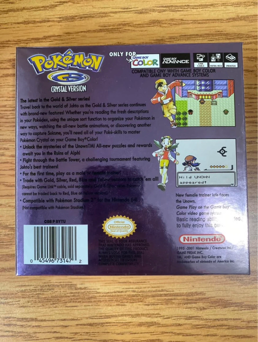 Pokémon Crystal Replacement box + Case (No Cartridge) - photo 3