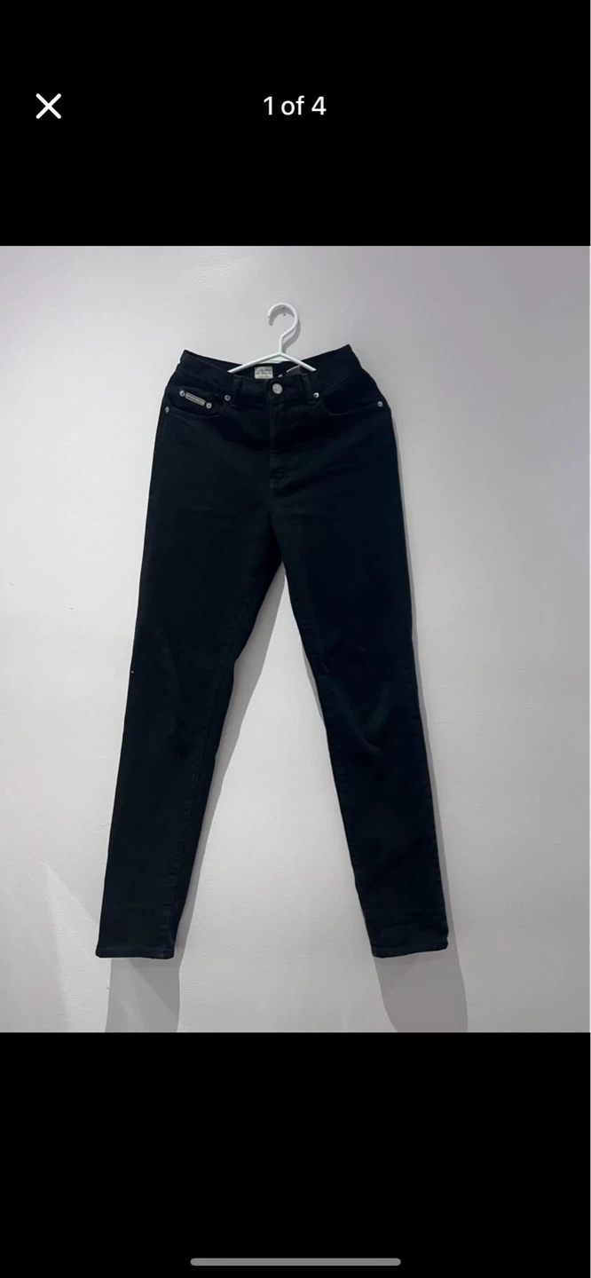 Calvin Klein Jeans Black High Waisted Womens Pants Size 4
