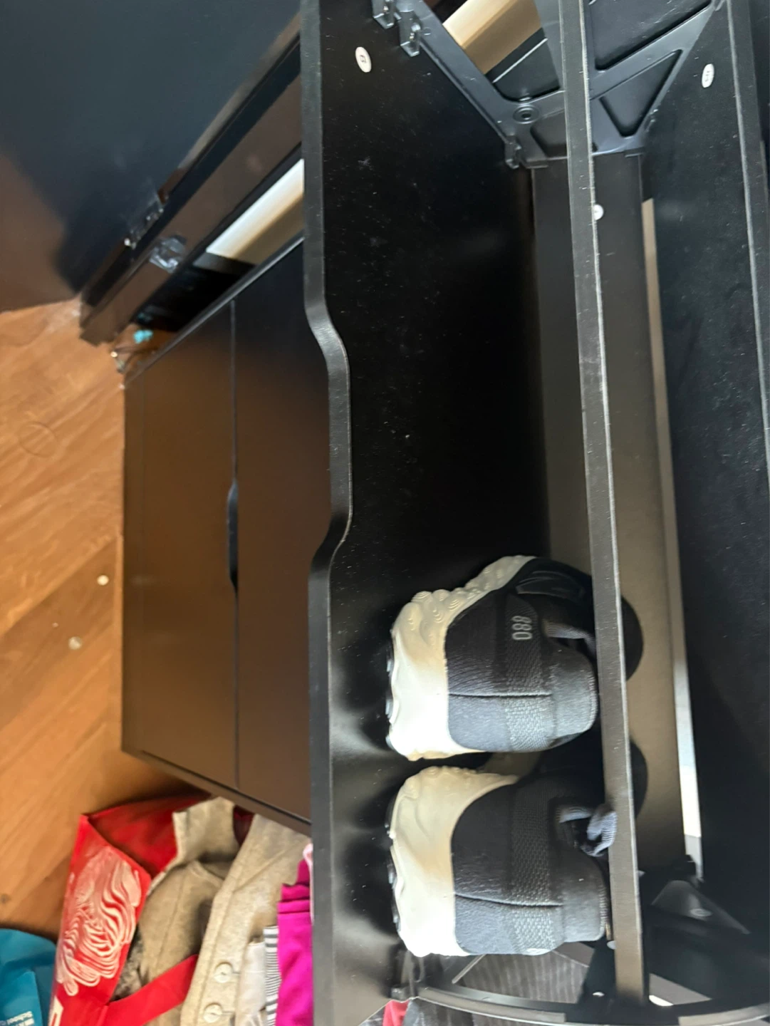 Black 3-Drawer Shoe Cabinet - photo 2