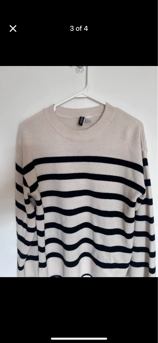 H&M Striped Crewneck Sweater Size S - photo 2