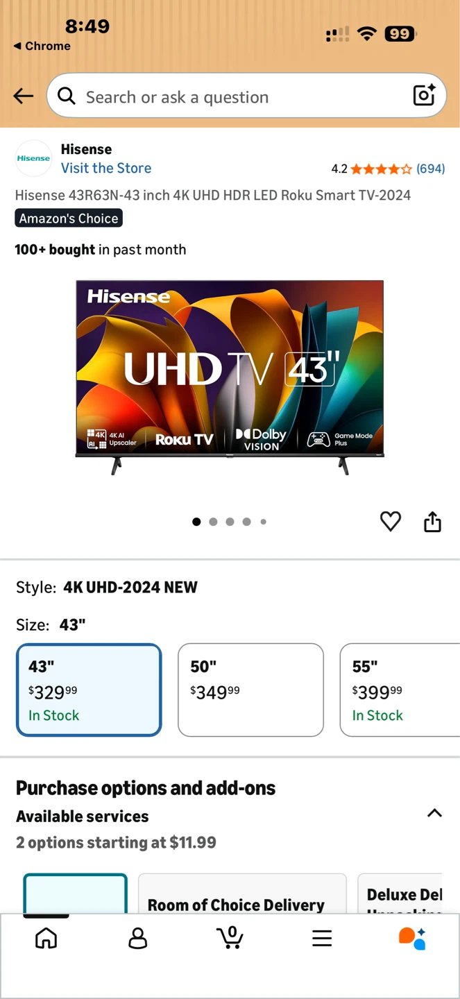 Hisense 43" Roku TV UHD 4K - photo 5