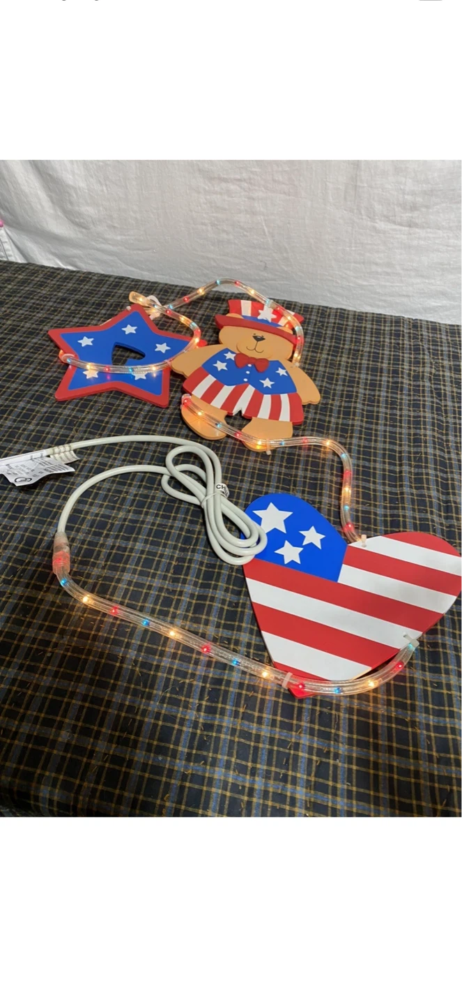 Red, White, and Blue Lighted Accent Set