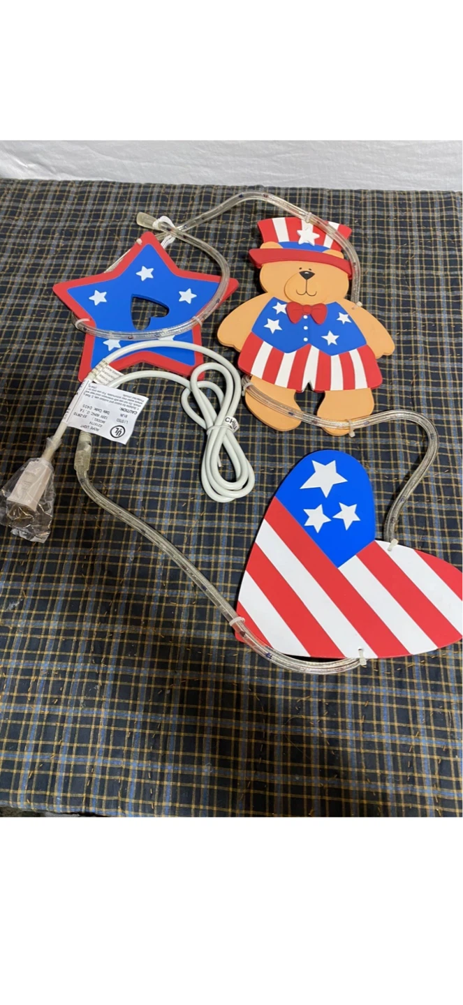 Red, White, and Blue Lighted Accent Set - photo 3