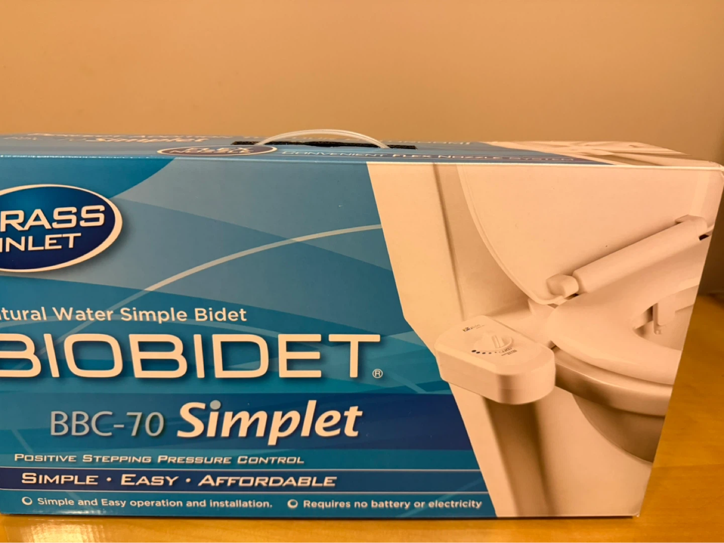 Bio Bidet BBC-70 Simplet Natural Water Bidet with Brass Inlet
