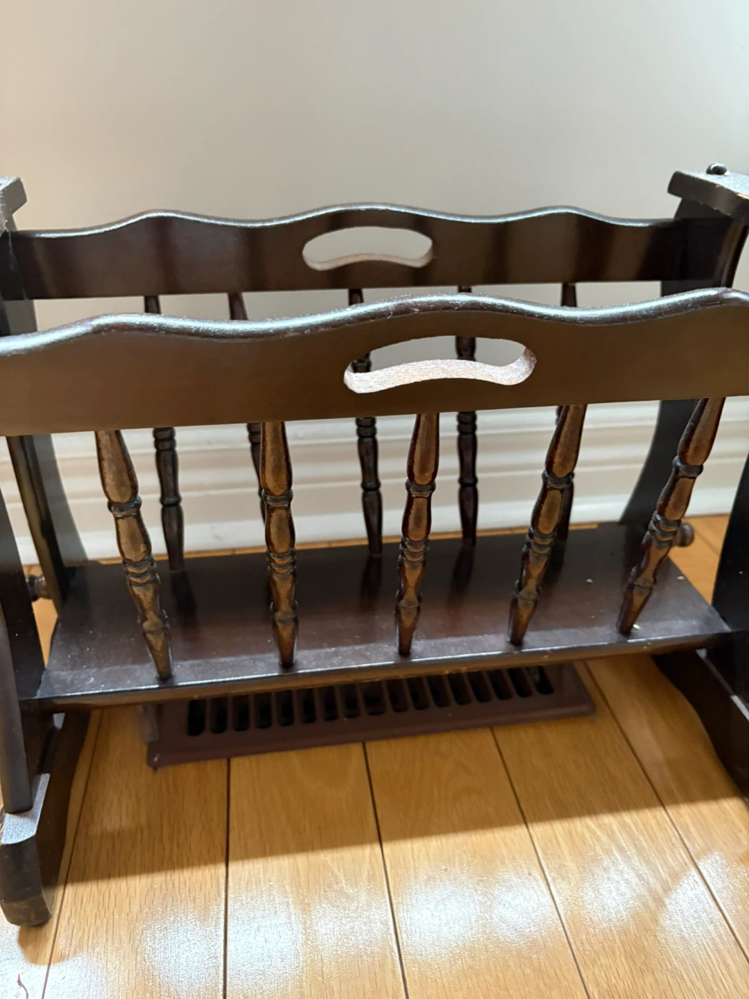 Vintage Wooden Magazine Rack Table - photo 4
