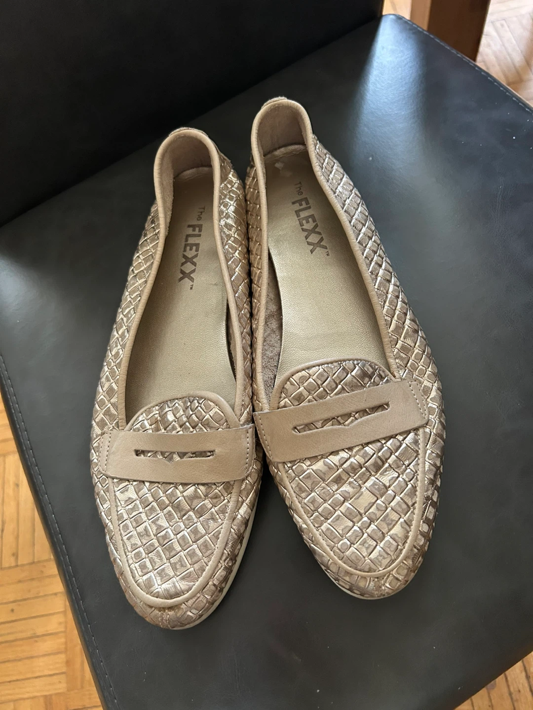 The Flexx Women's Loafers - Gold Woven