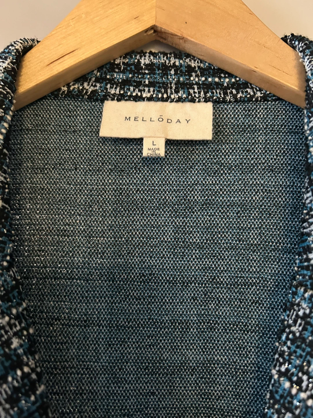 MELLODAY Women's Tweed Blazer - Size L - photo 2