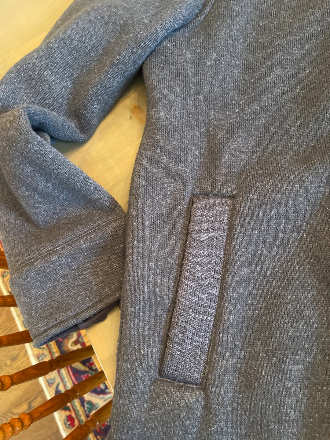 Patagonia navy Hooded textile Jacket large - photo 4