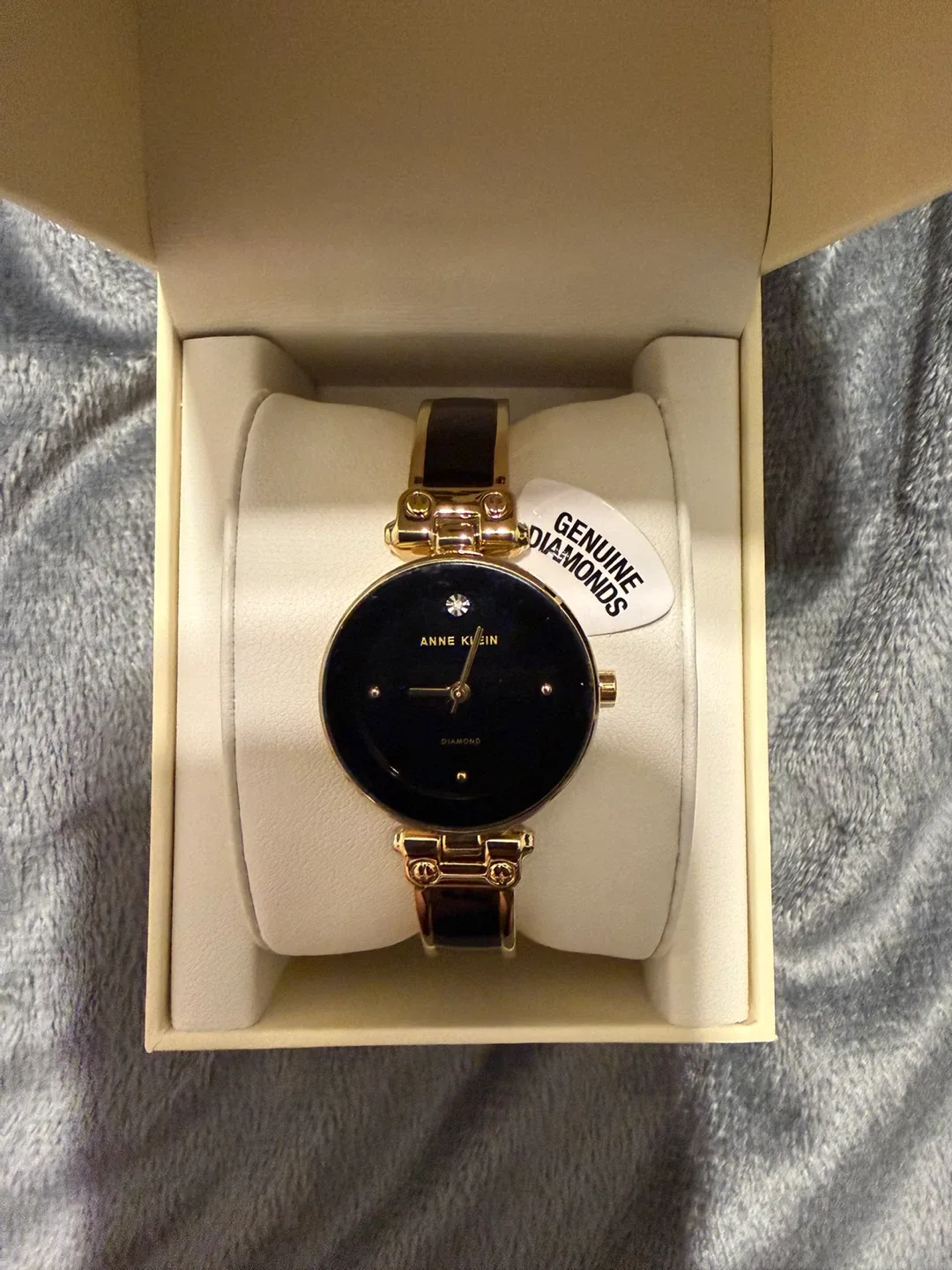 Anne Klein Women's Black Dial Watch with Gold Accents - photo 3