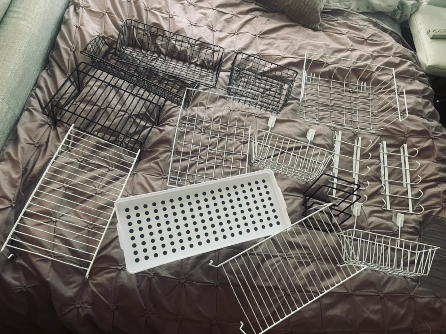 Assorted Wire Baskets and Storage Trays