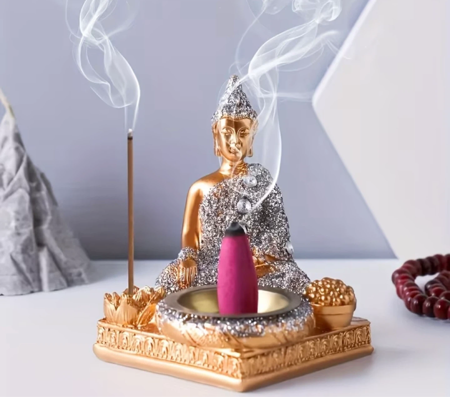 Gold Buddha Incense Holder - photo 3