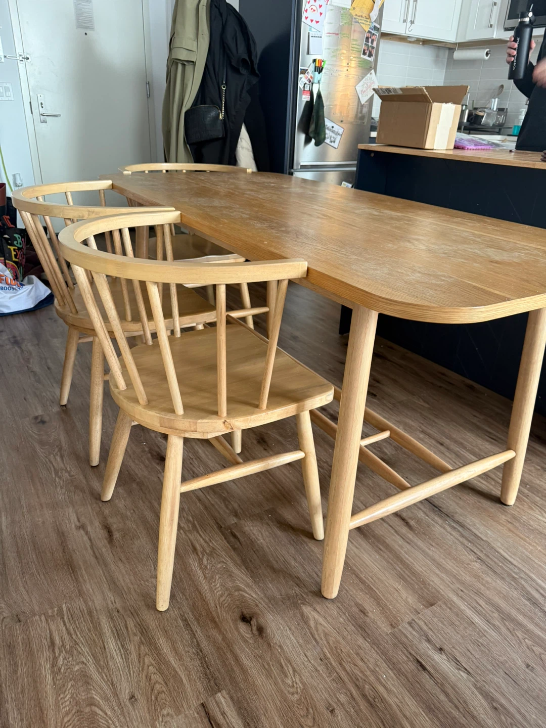 Wooden Dining Table and Chairs Set - photo 2