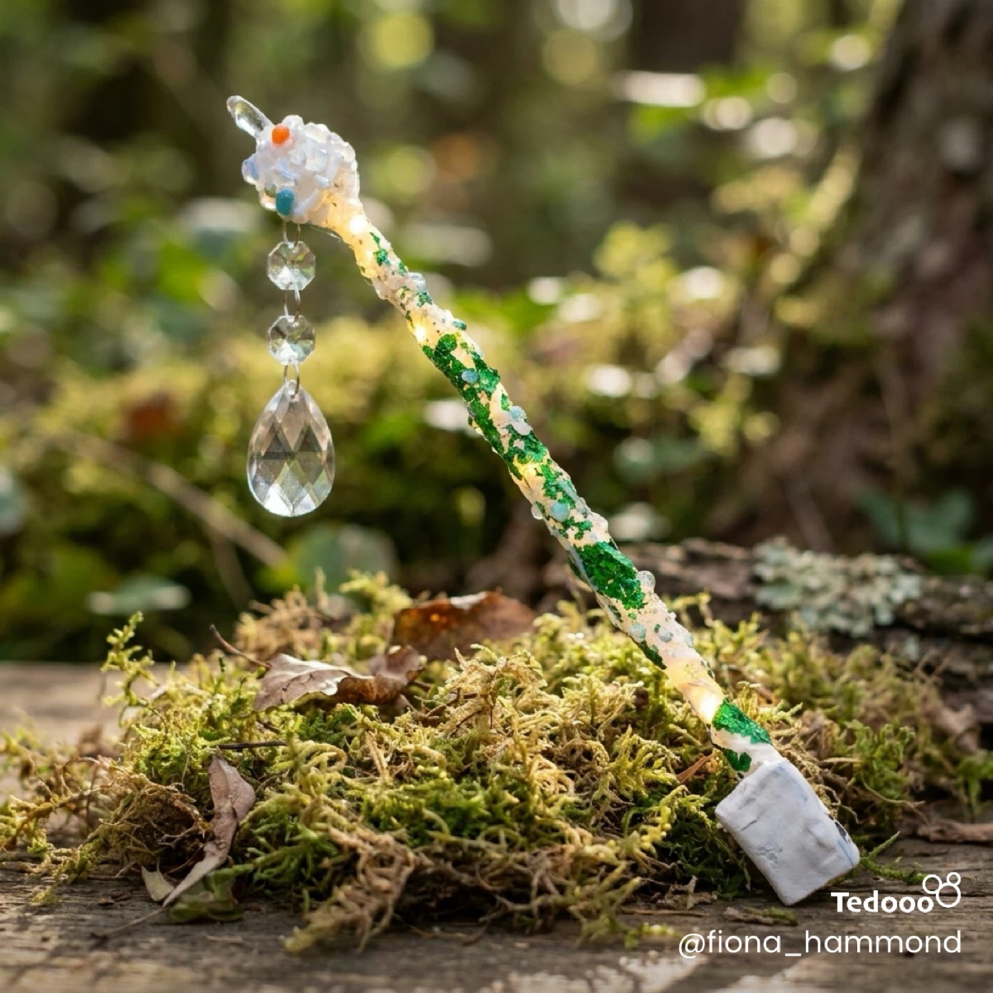 Handmade Crystal Magic Wand with Lights