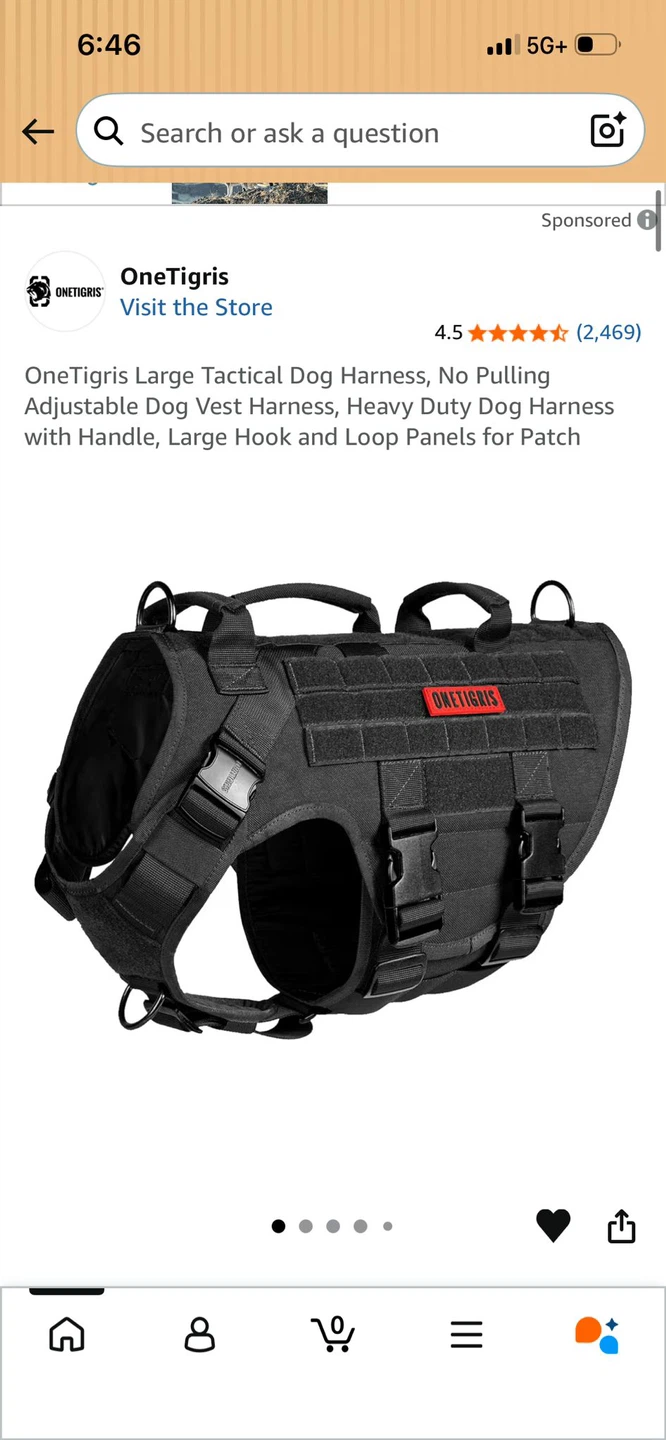 New-OneTigris Large Tactical Dog Harness - photo 2