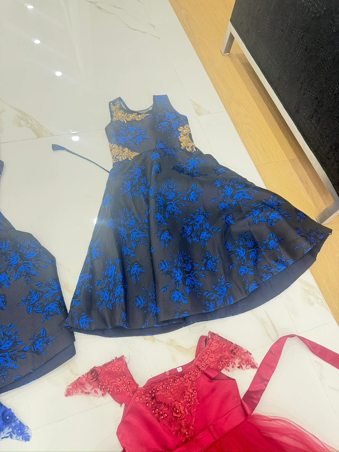 Kids' Dresses (Red, Blue, Black Floral) - photo 4
