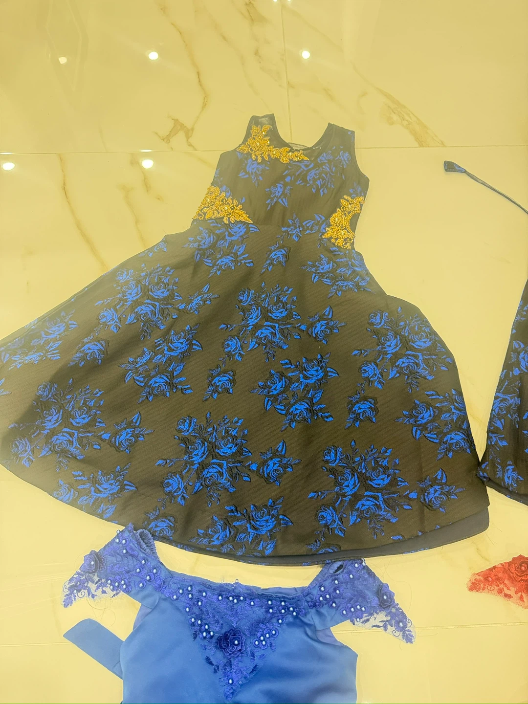 Kids' Dresses (Red, Blue, Black Floral)