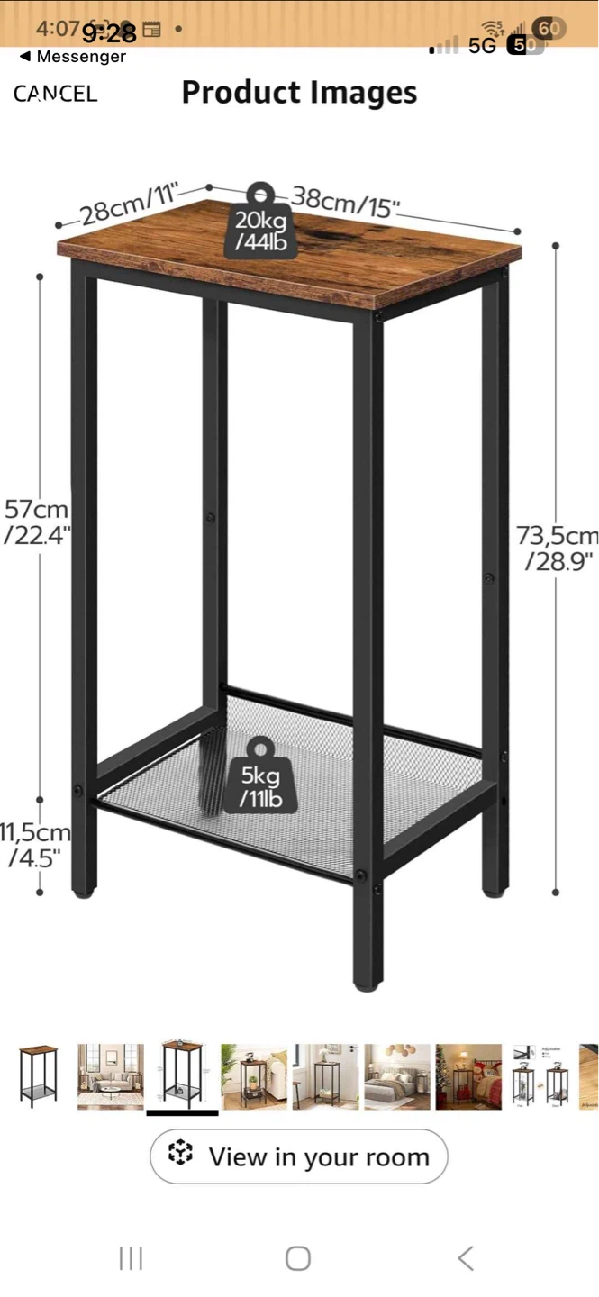 HOOBRO Tall Side Table - photo 2