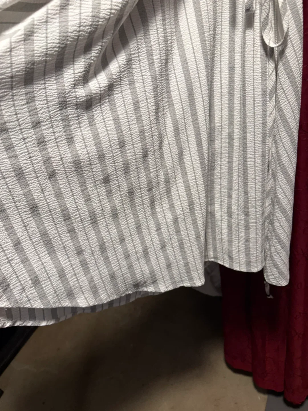 Calvin Klein Striped Wrap Midi Dress Size 10 - photo 3