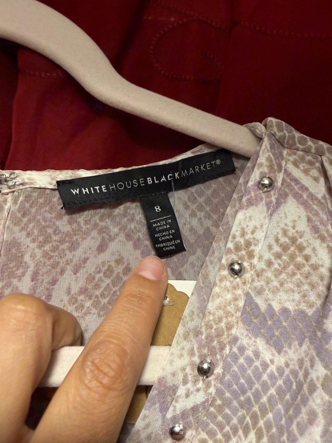 White House Black Market Snakeskin Print V-Neck Romper Size 8 - photo 3
