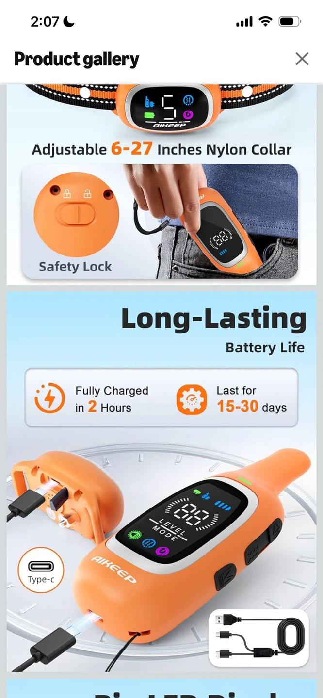 New-AIKEEP 2-in-1 Bark Collar and Dog Shock Collar - photo 5