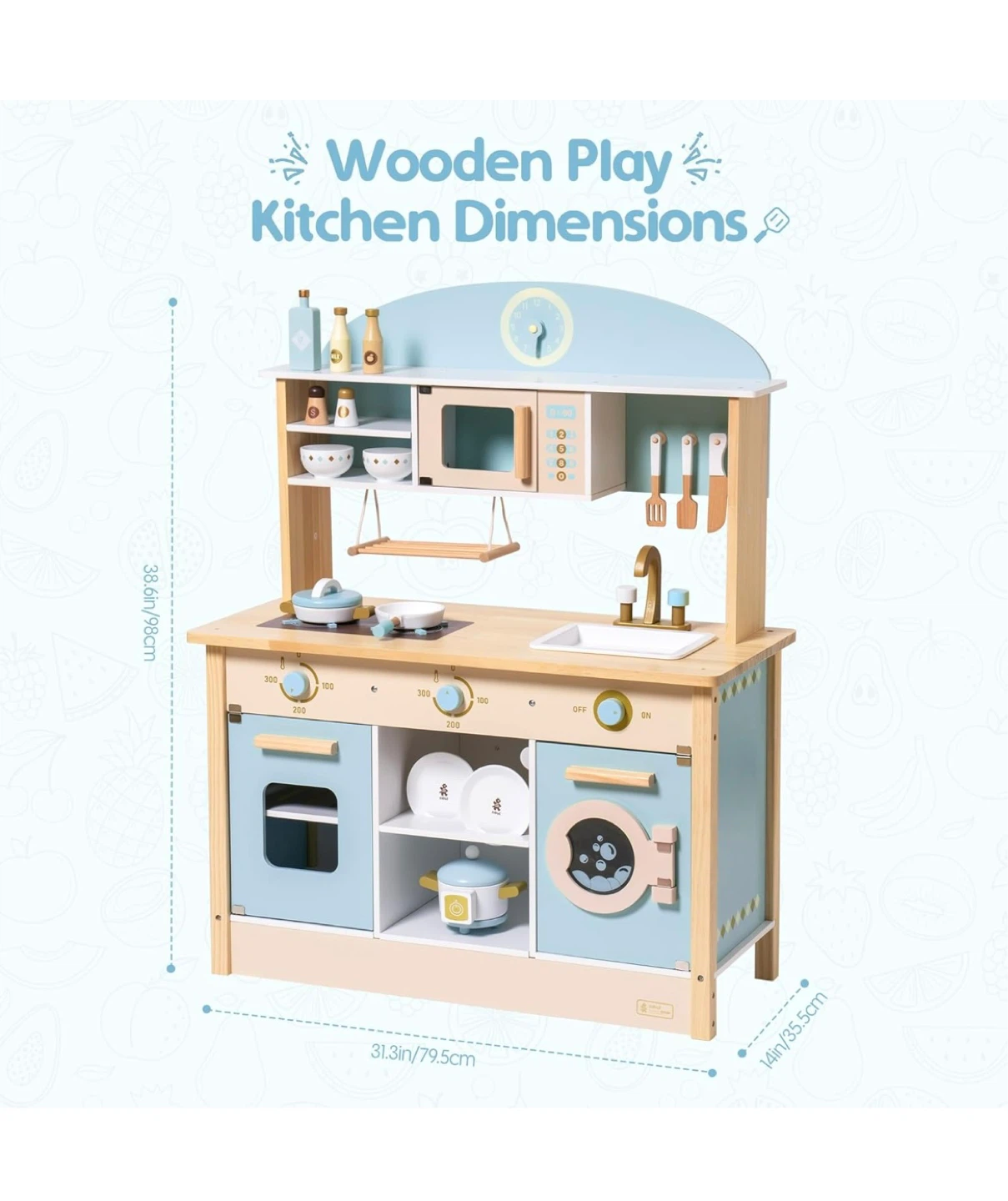 Kids Wooden Play Kitchen - photo 3