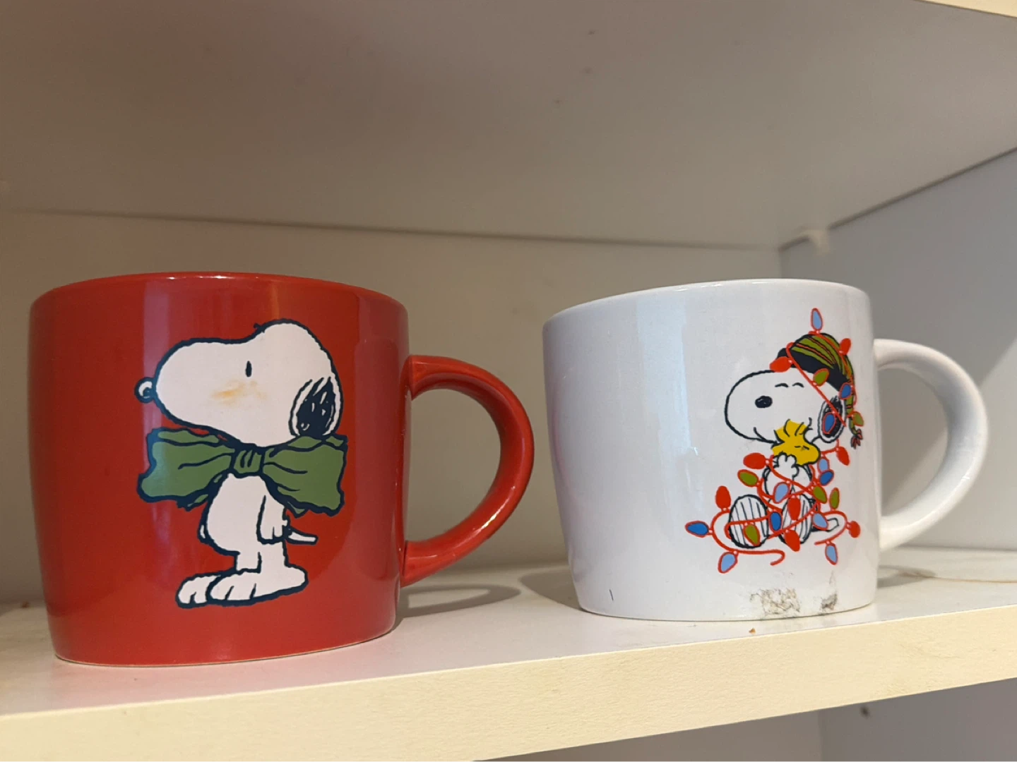 Peanuts Snoopy Christmas Mugs (Set of 2)