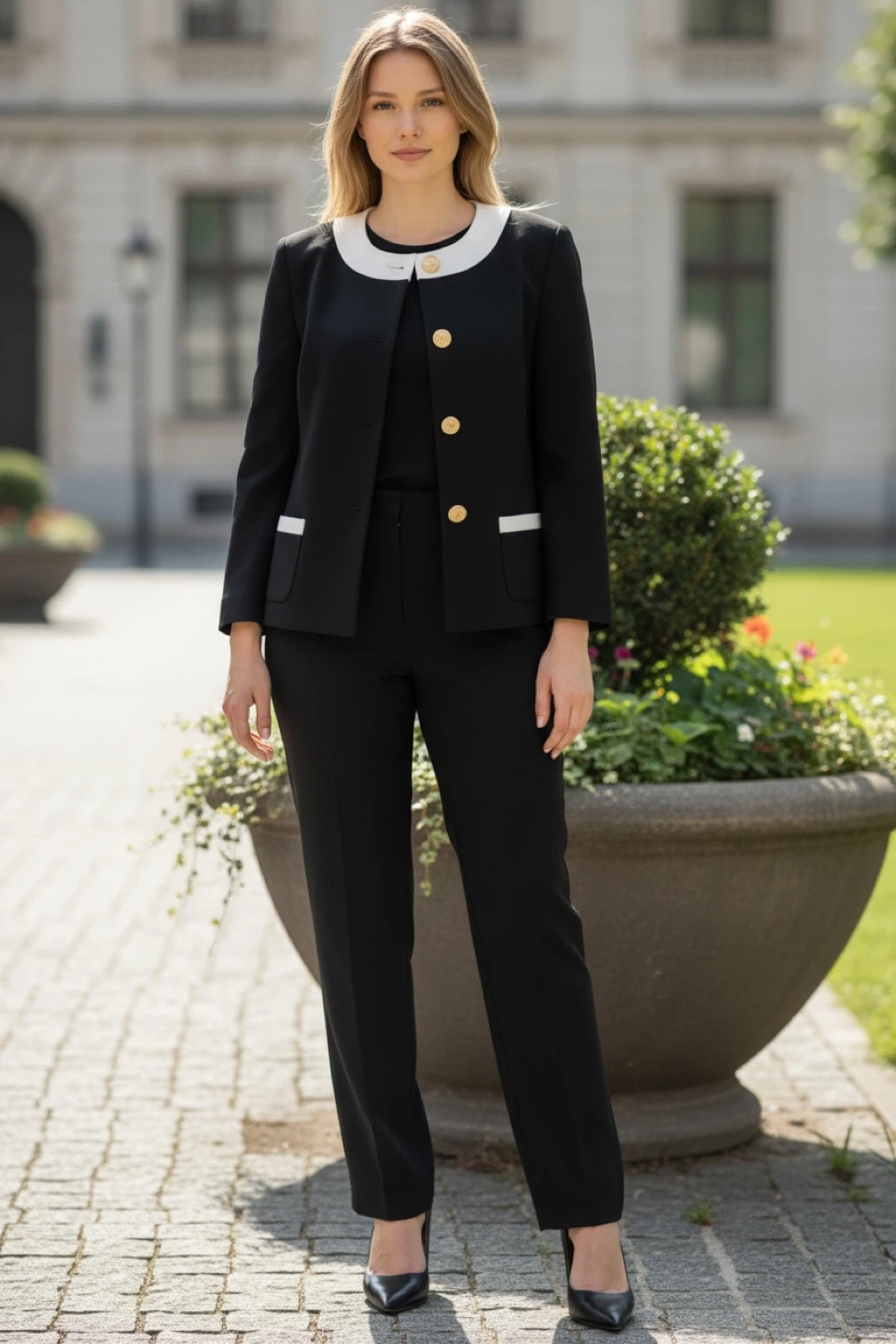 Tahari Arthur S. Levine Black Suit Set - Size 8