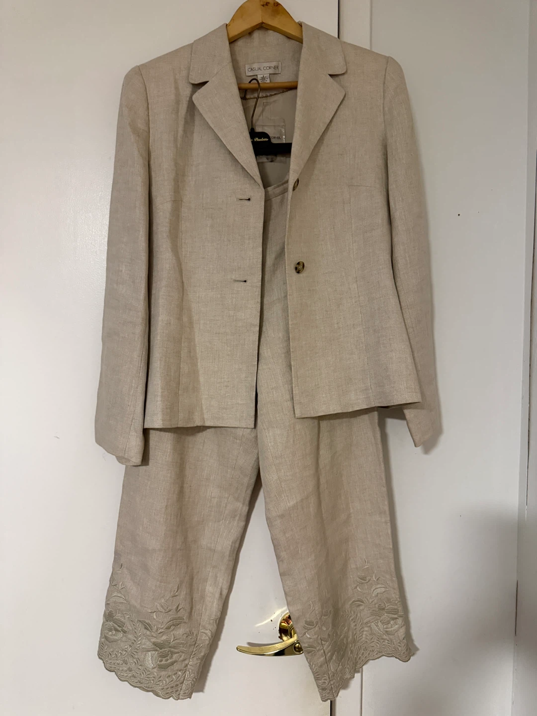 Casual Corner 100% Linen Blend Pants Suit Set - photo 2