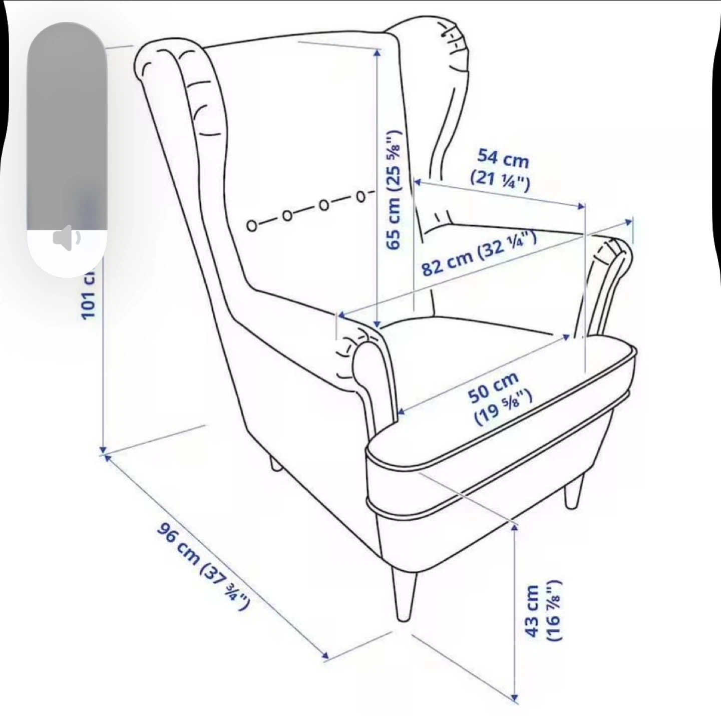 IKEA Wingback Armchair - Beige - photo 5