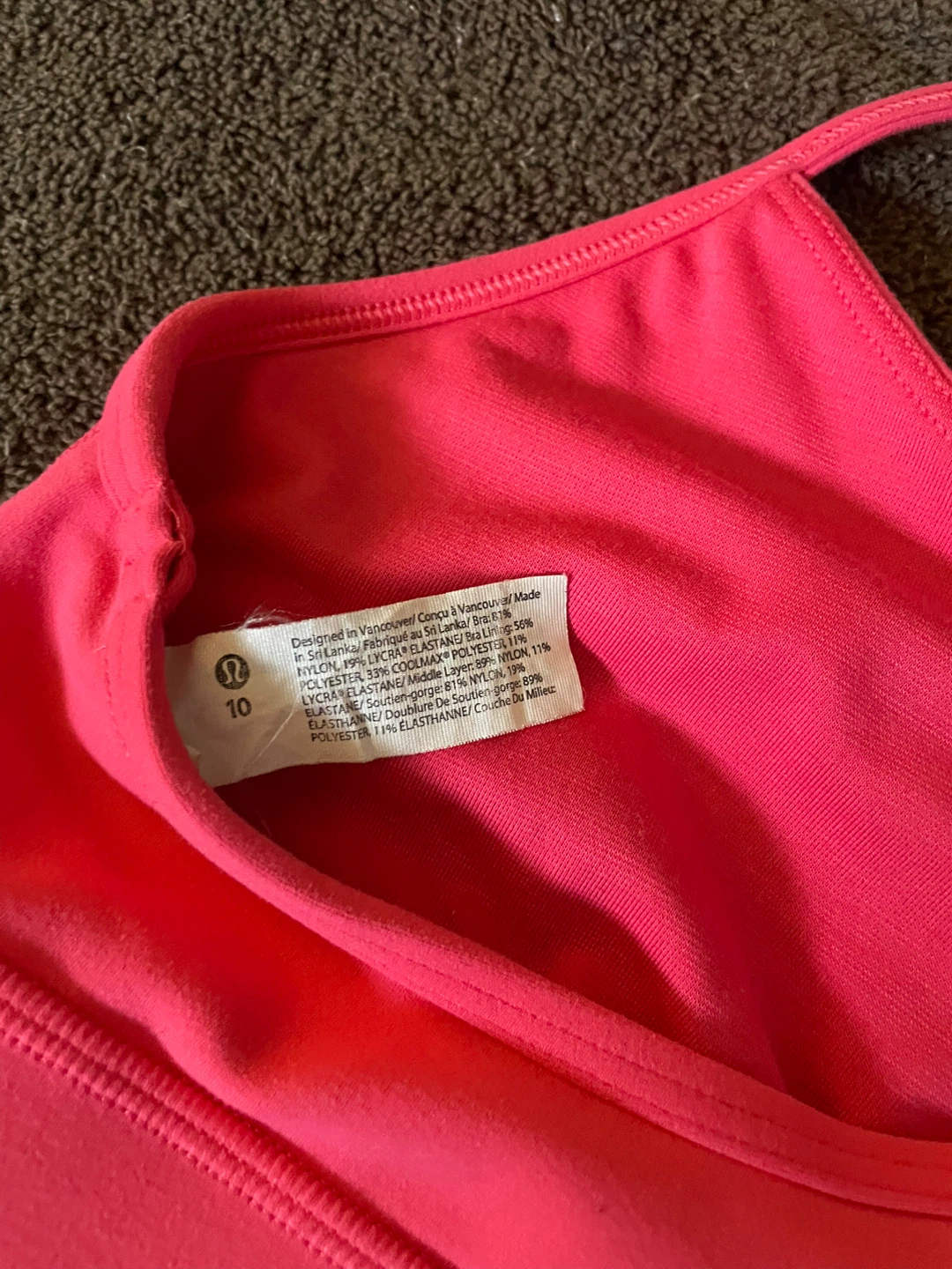 Lululemon Pink Sports Bra Size 10 - photo 3