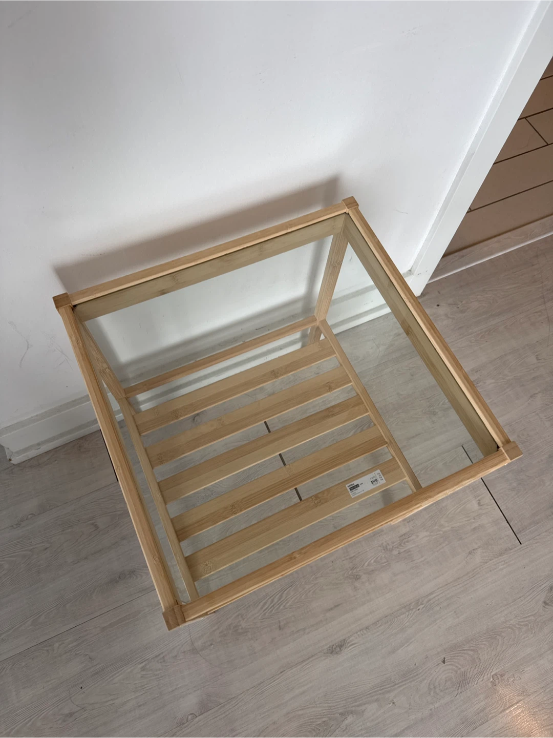 IKEA NESNA bedside table, bamboo, 36x35 cm - photo 3