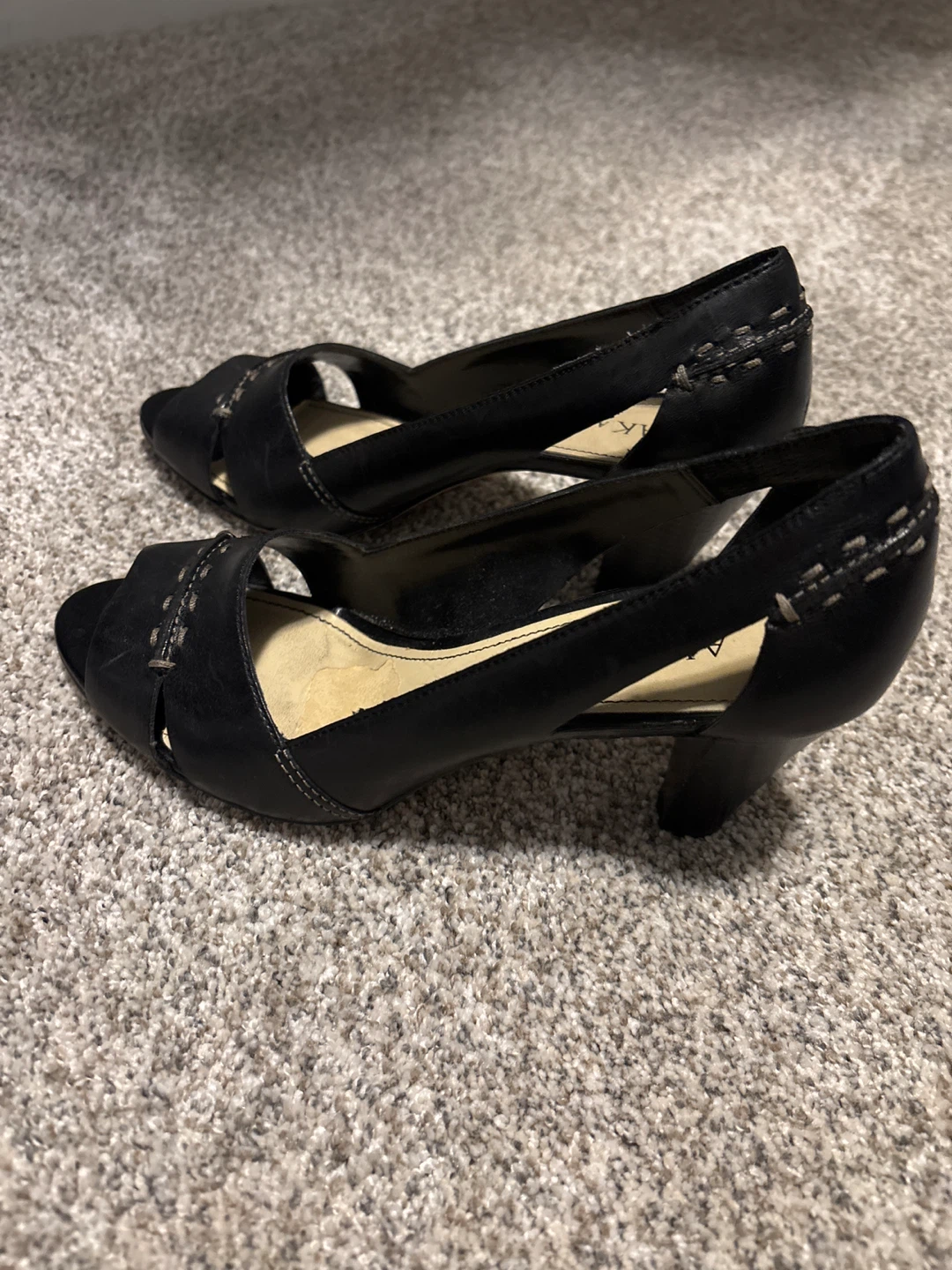 AK Anne Klein Black Peep Toe Heels - photo 2