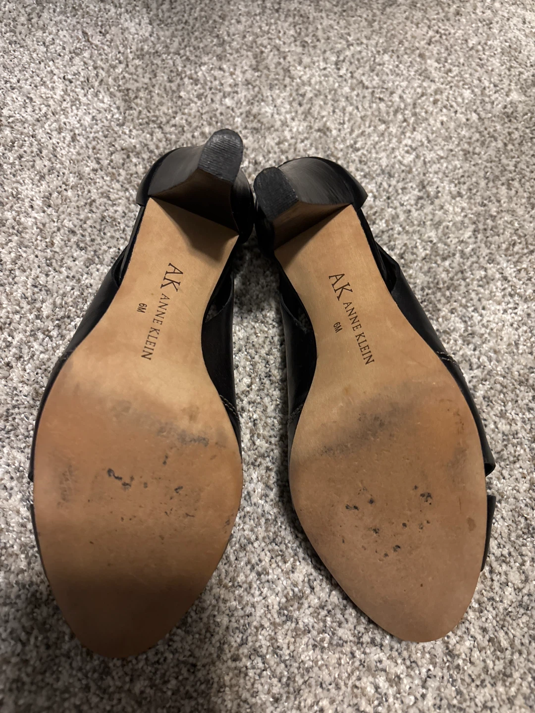 AK Anne Klein Black Peep Toe Heels - photo 3