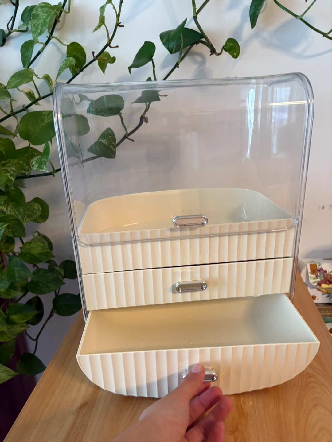 Clear Acrylic Makeup Organizer with 3 Drawers - photo 2