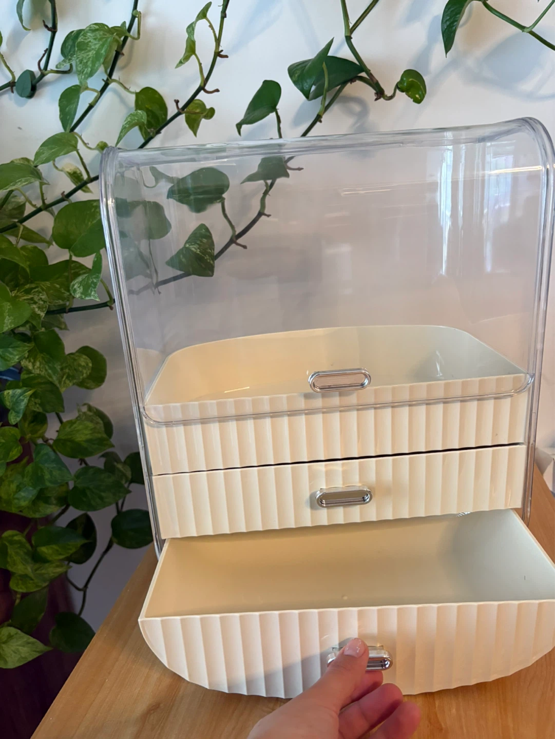 Clear Acrylic Makeup Organizer with 3 Drawers - photo 3