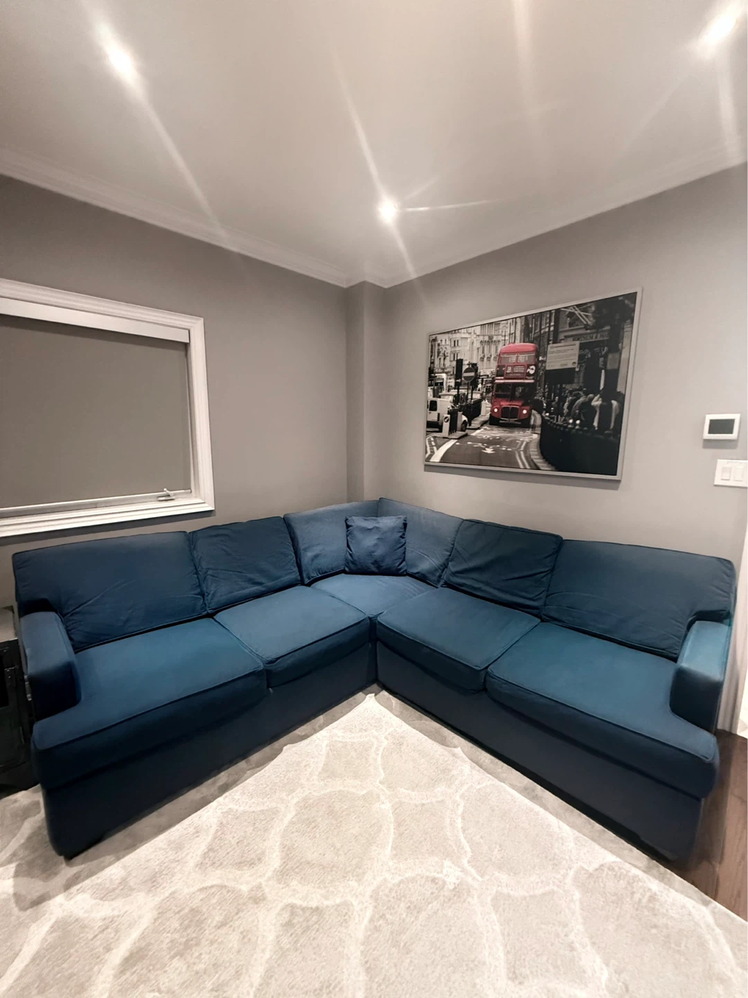 Dark Blue Sectional Sofa
