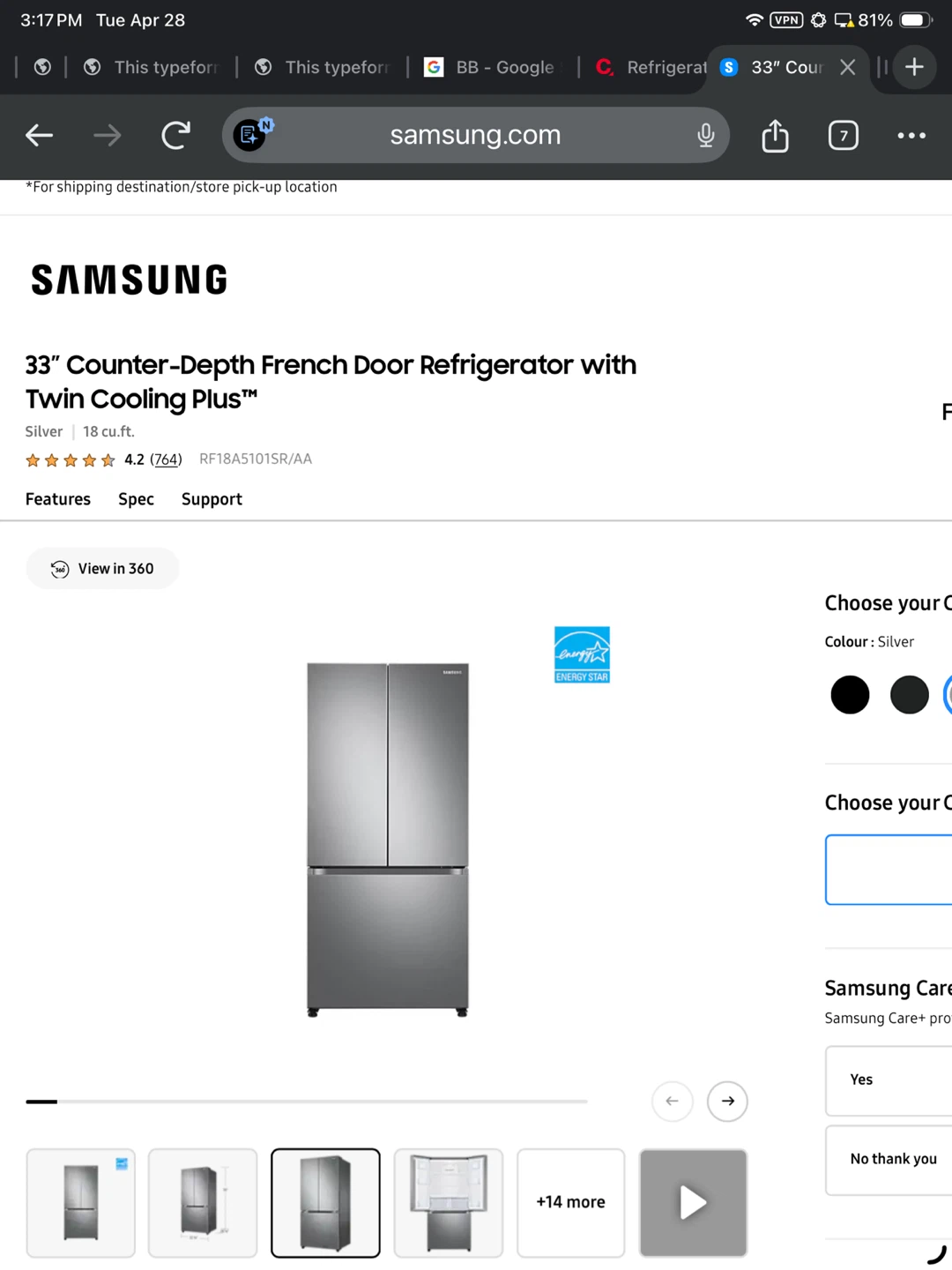 RF18A5101SR Real Stainless Refrigerator - photo 2
