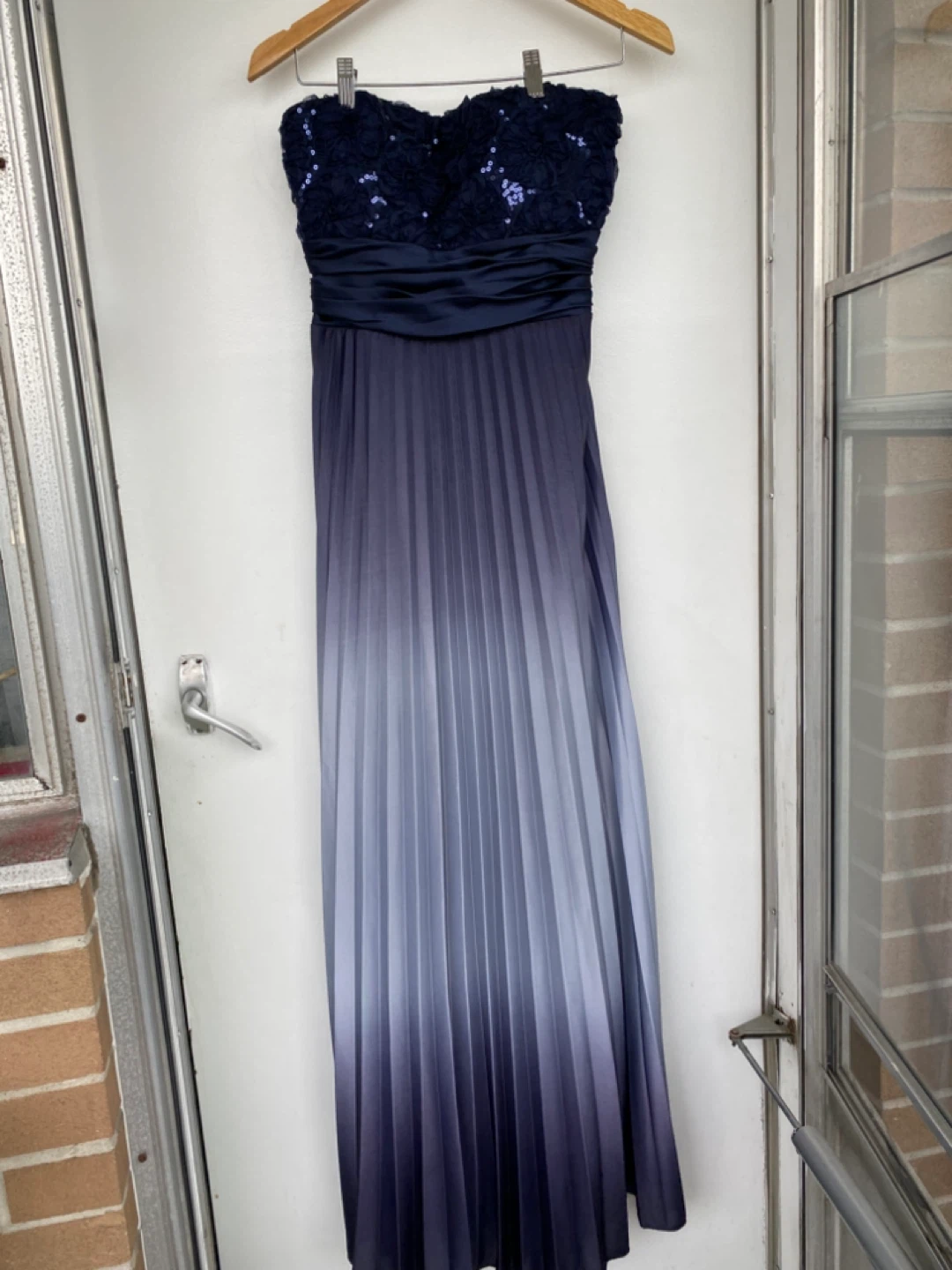Strapless Ombre Beaded Maxi Dress - photo 2
