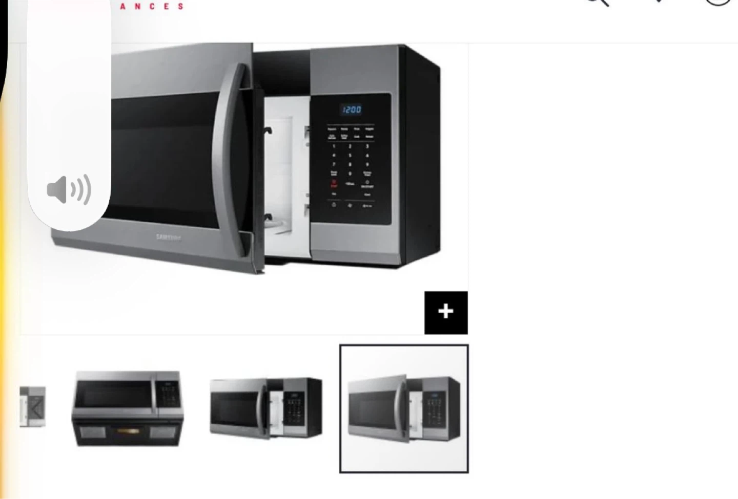 Samsung Over-the-Range Microwave ME17R7011ES