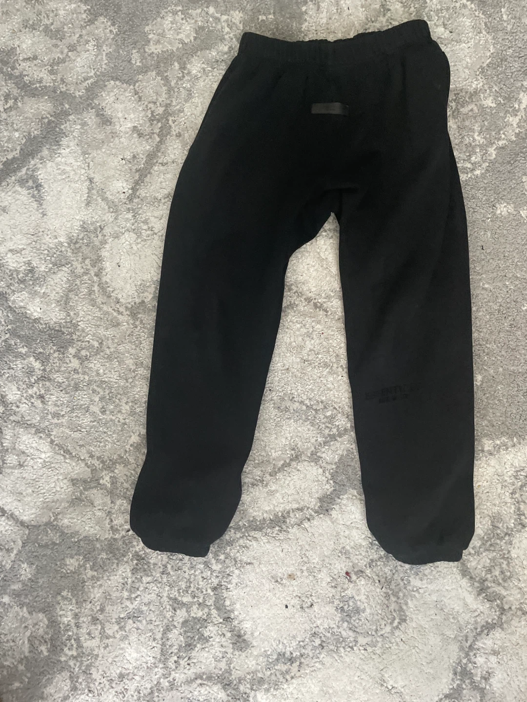 Black essential fear of god pants size medium