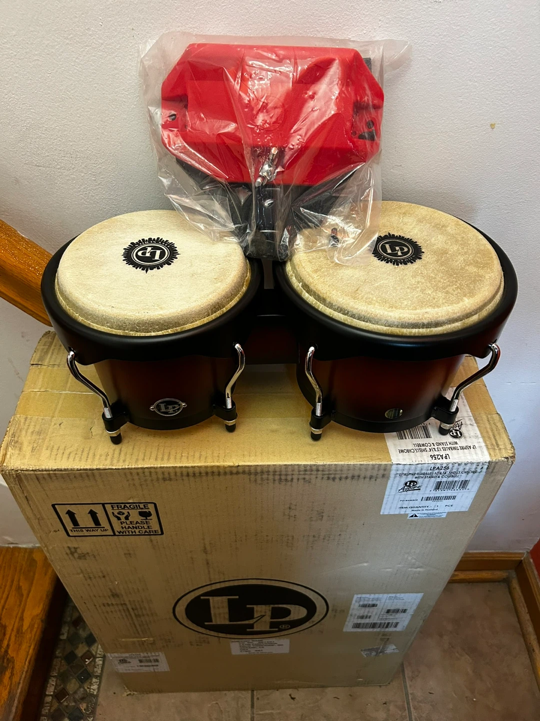 LP Bongos, LP Aspire Timbales 13" & 14" with Stand and Cowbell