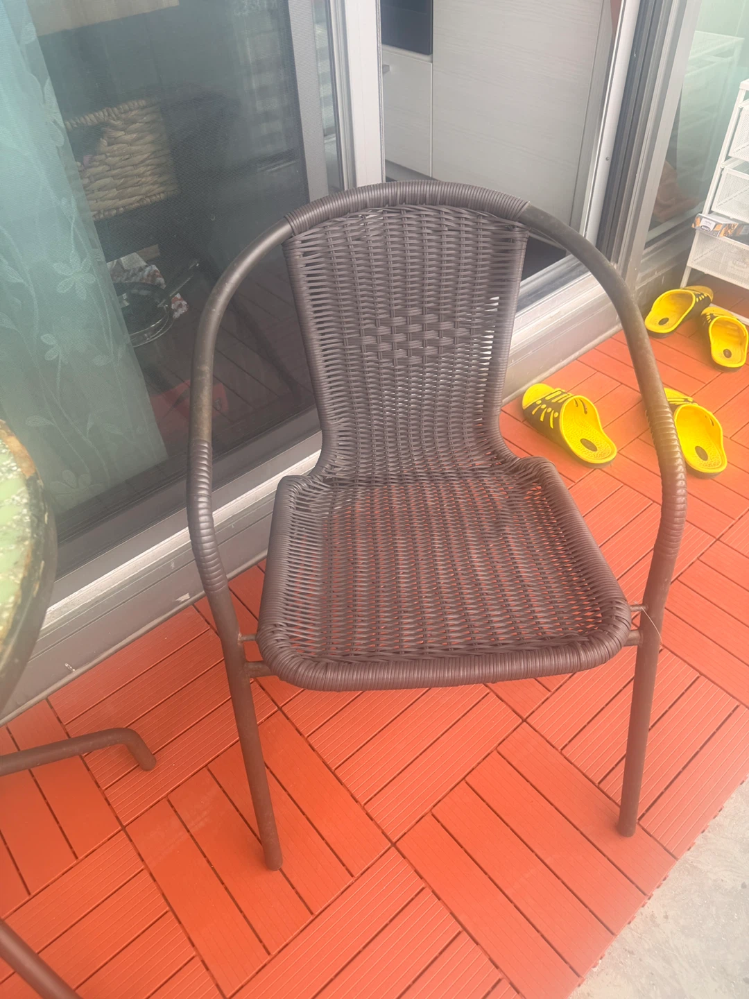 Wicker Patio Chair - Brown - photo 2