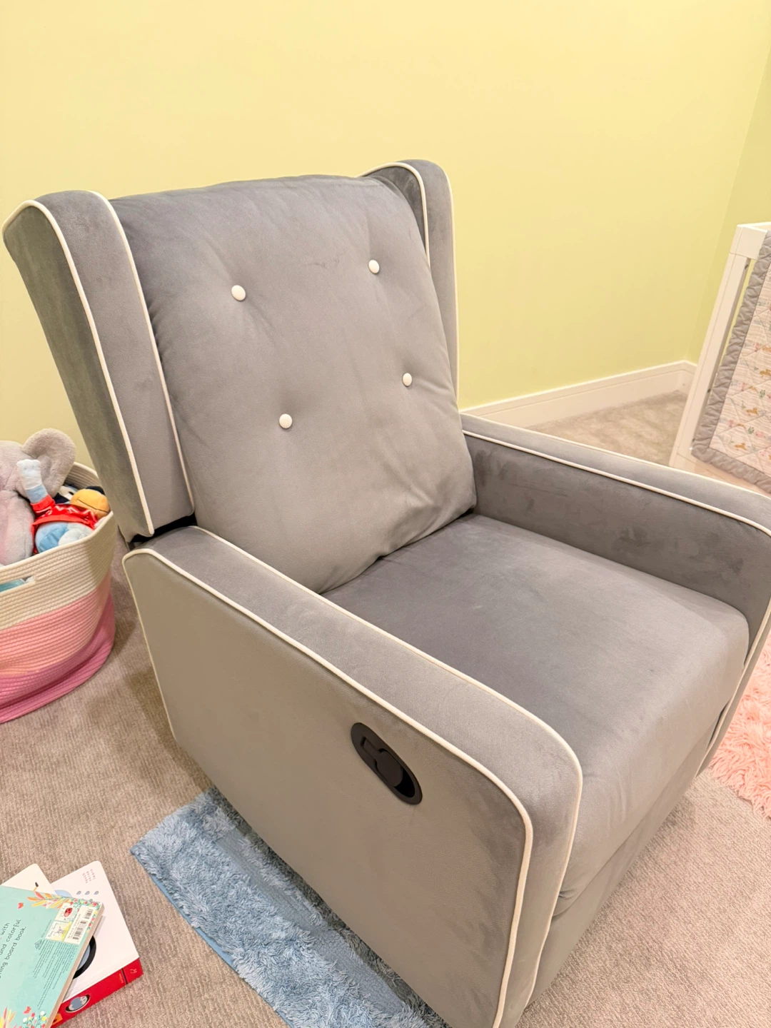 Gray Glider Recliner Chair - photo 2