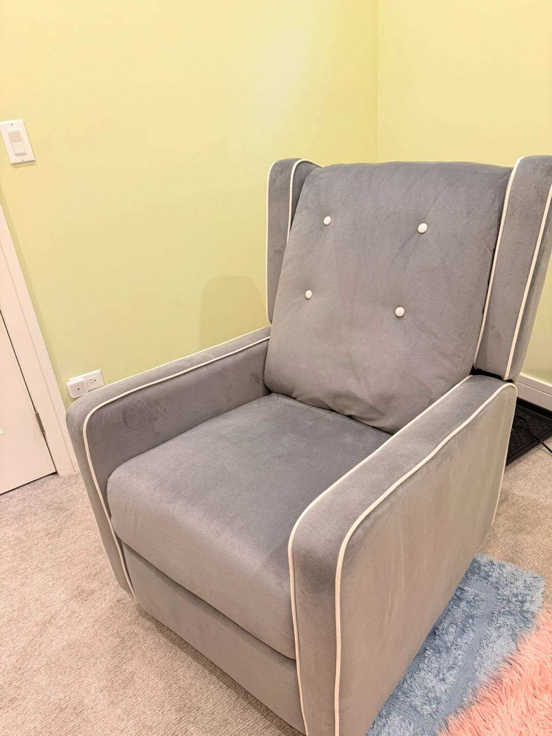 Gray Glider Recliner Chair - photo 4
